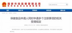 保健食品申請人同時(shí)申請多個(gè)注冊事項的相關(guān)受